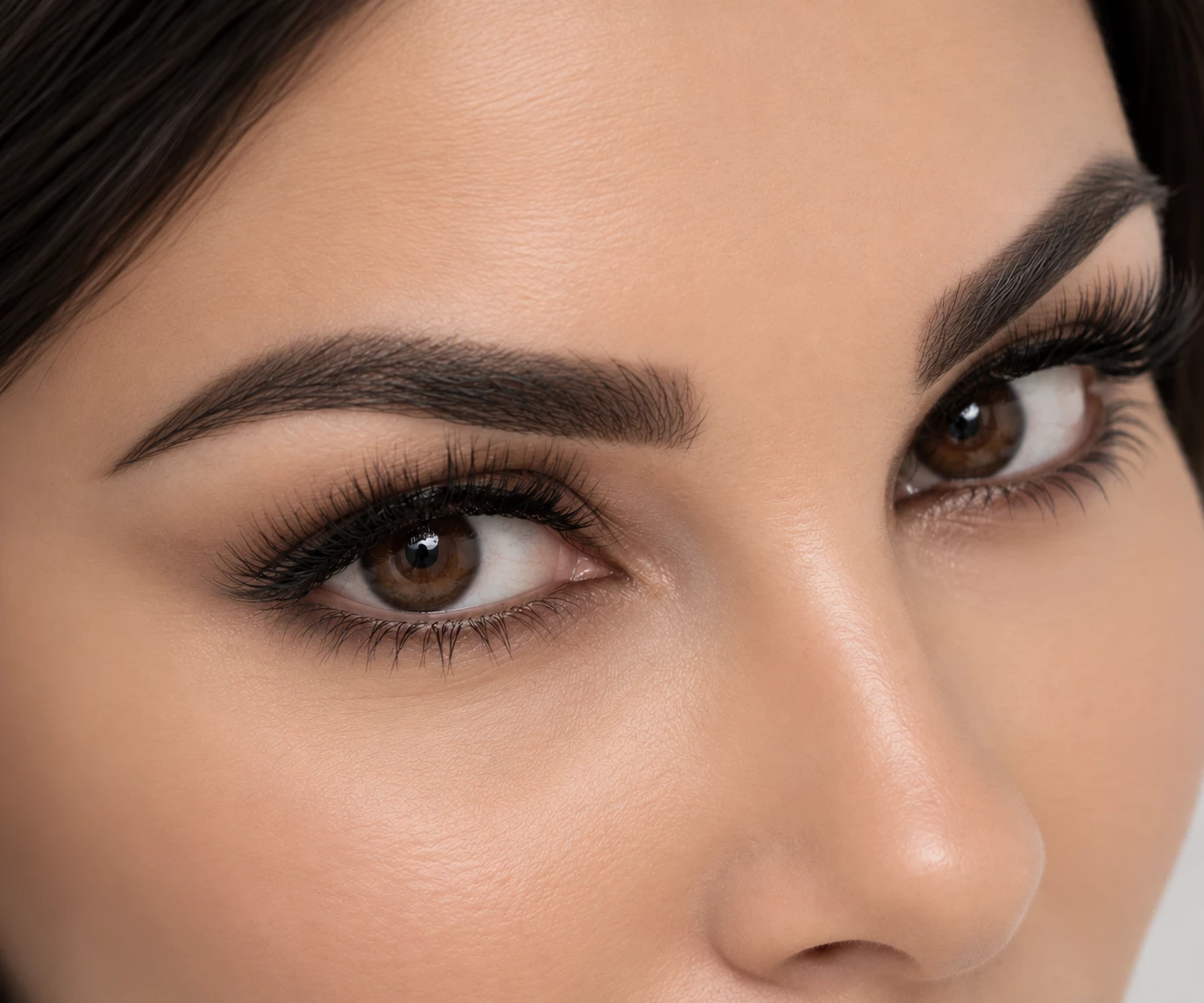 Close-up of the eye area for aesthetic eye treatment